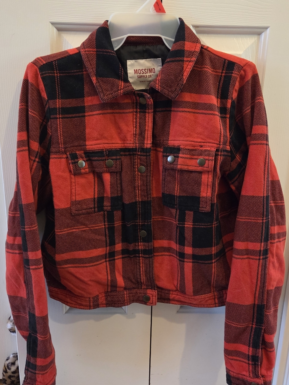 Mossimo Supply Co. Red and Black Plaid Jacket